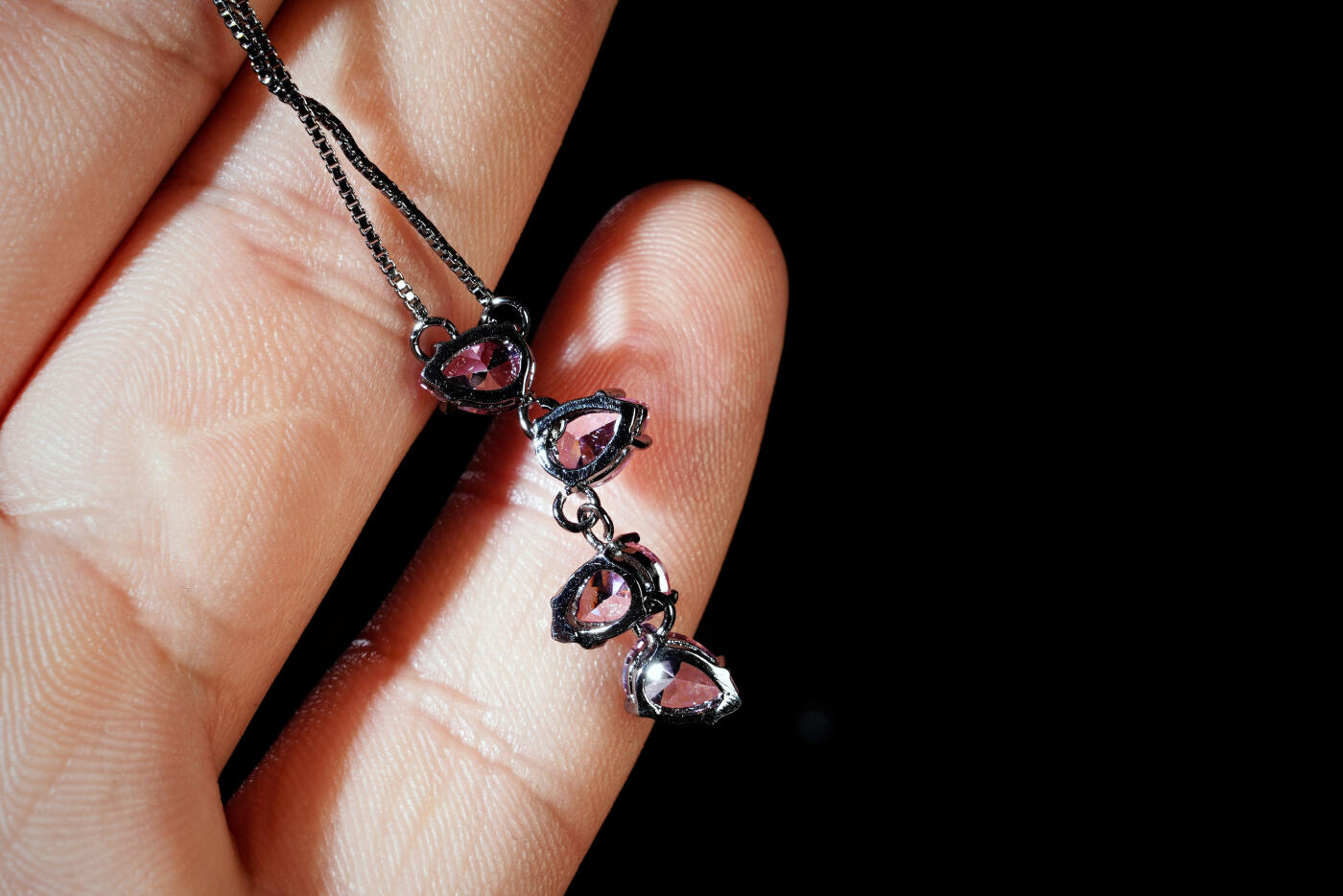 上海都达杂项专场六十九【全场包邮】 粉水晶蛋面项链96-207