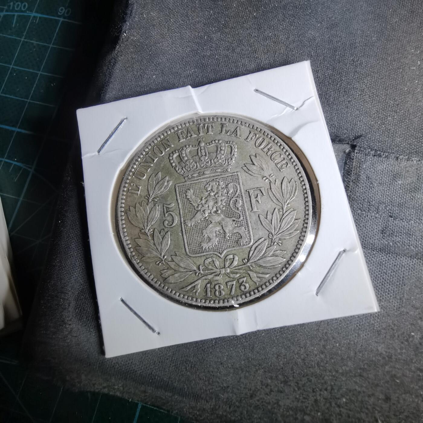 沼泽如烟--第1044场 比利时1873年5法郎银币