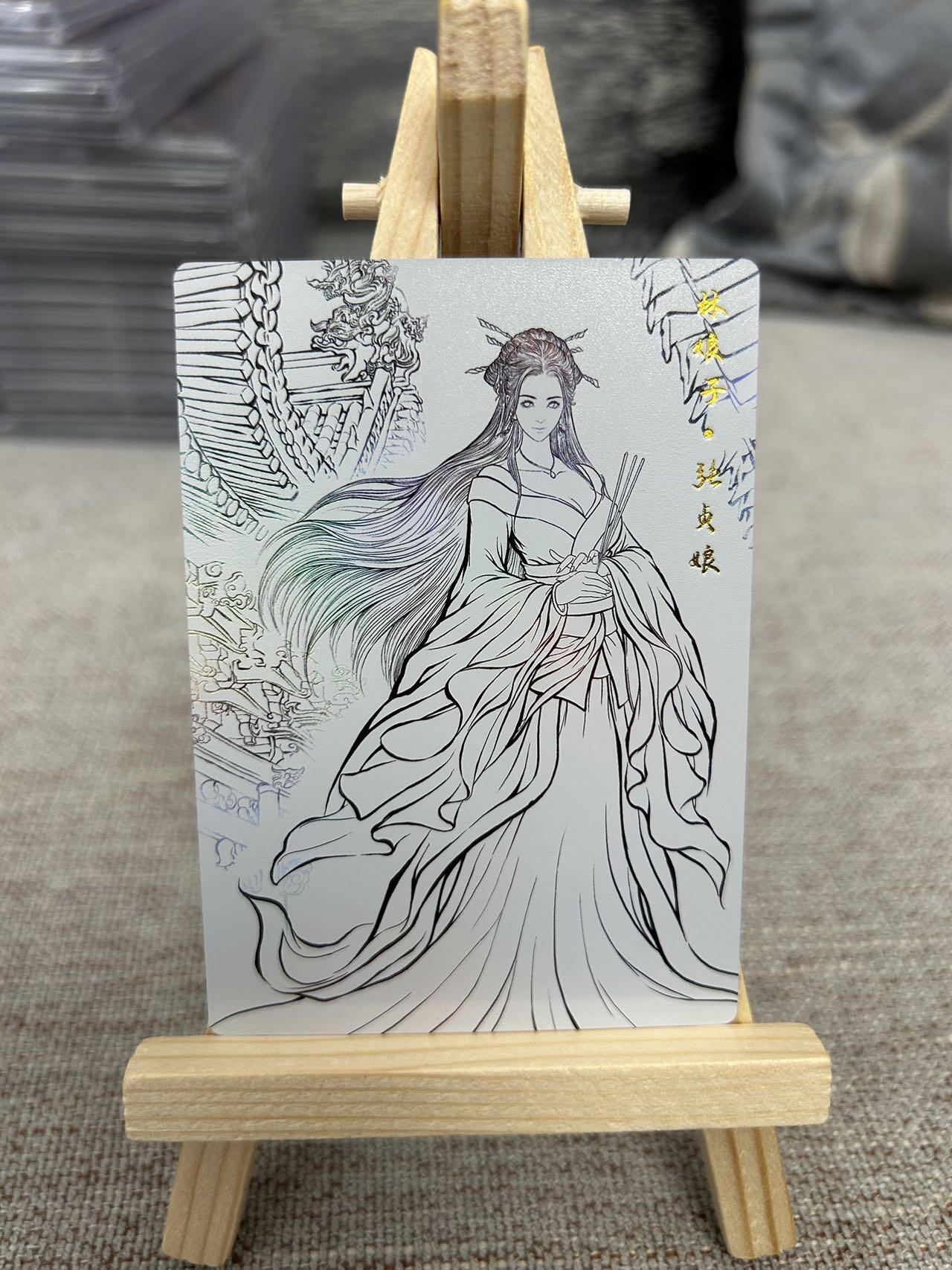 喜灰玩卡拍卖第七期，接拍品0佣金，欢迎送拍，释放现金流，让自己有资金可以购买更多喜欢的卡牌，让别的卡友能淘到更多心仪的卡牌 卡德曼 张建东水浒第二弹 彩闪特卡一组12张 扈三娘、张贞娘、阎婆惜、仇琼英（原画、水墨、线稿）