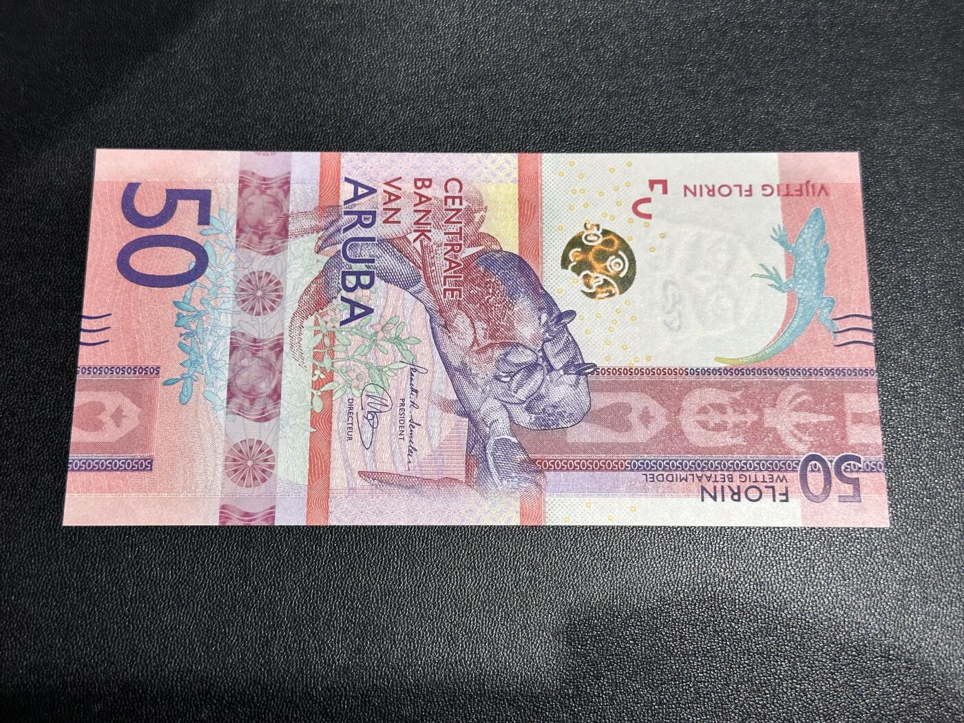 《外钞收藏家》第六百二十五期（精选场）（长期征集拍品、欢迎藏友们联系合作） 2019年阿鲁巴50福林 A冠 全新UNC