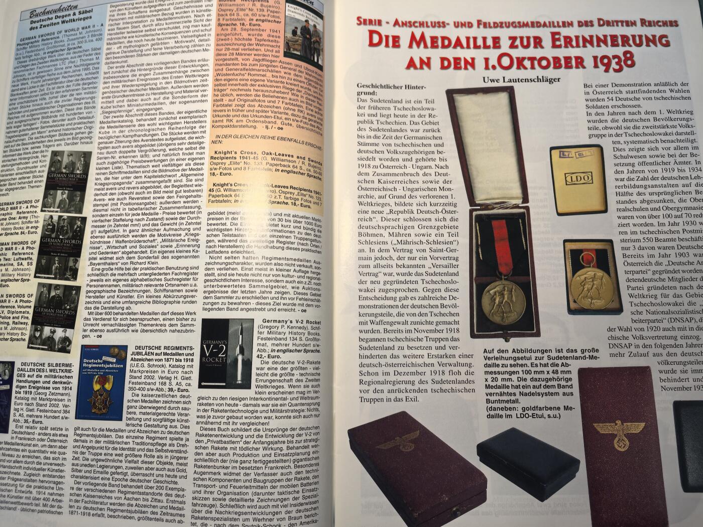 盛世勋华——号角文化勋章邮票专场拍卖第313期 德国出版 Militaria-Magazin杂志 2006年6/7月刊总第123期 58页