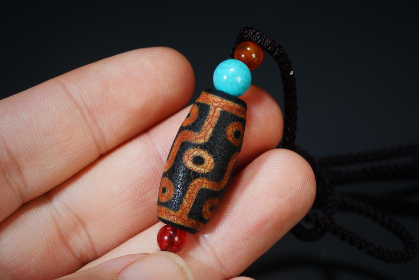 上海都达杂项专场六十九【全场包邮】 九眼玛瑙天珠96-56