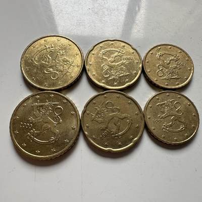 🌹外币初藏🌹🐯2026年第39场   每周二四六晚8️⃣点 苏联泰国纪念币世界钱币 - 芬兰 10-20-50欧分3枚组 随机