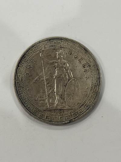 海外回流精品拍卖（机制币） - 站人银币（1911年，保真）