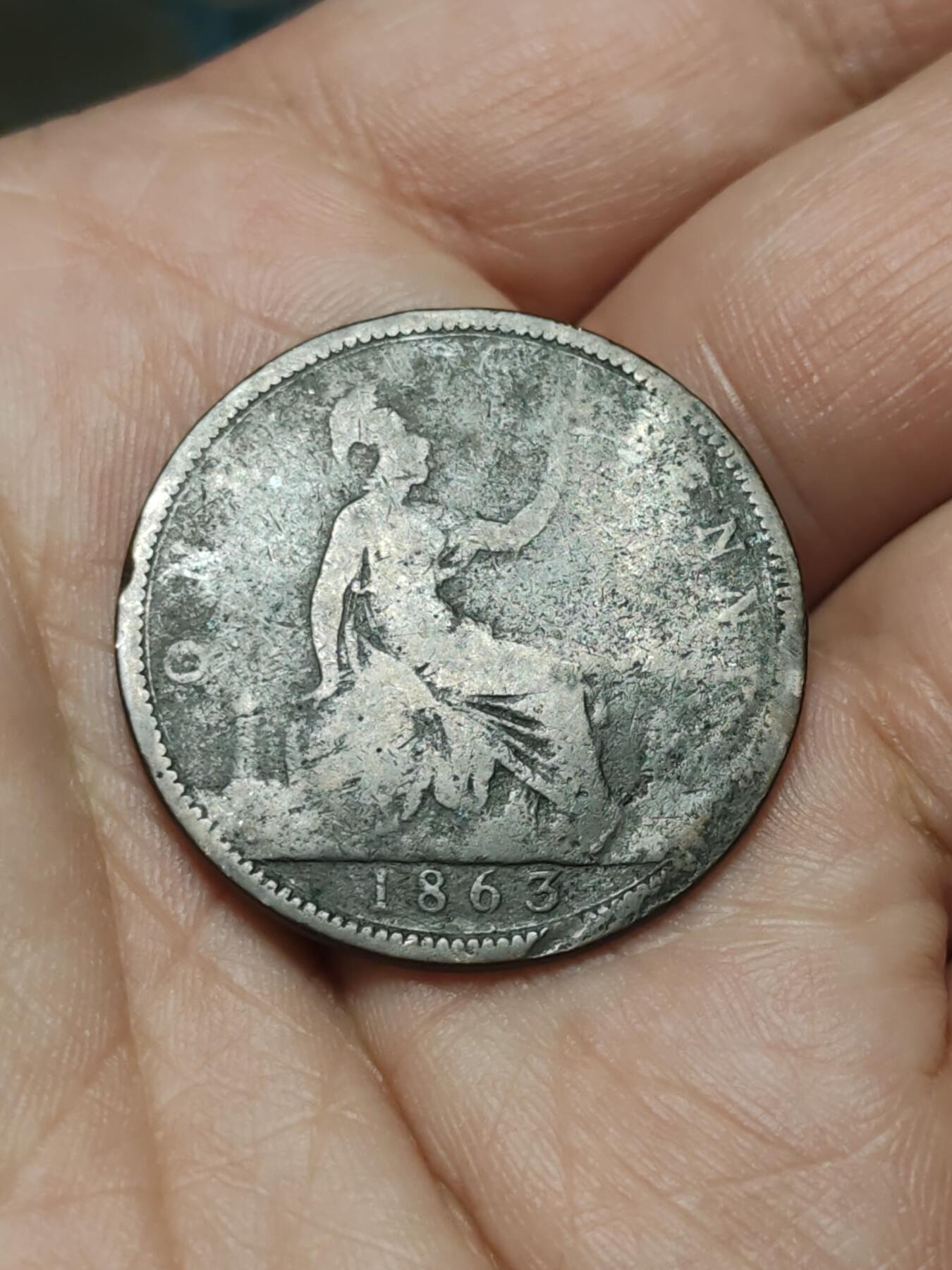 2026年第四十二场(总第二百一十一场）外国好品散币场(佣金3%) 英国🇬🇧1863年1便士(维多利亚女王中年桂冠第二版)