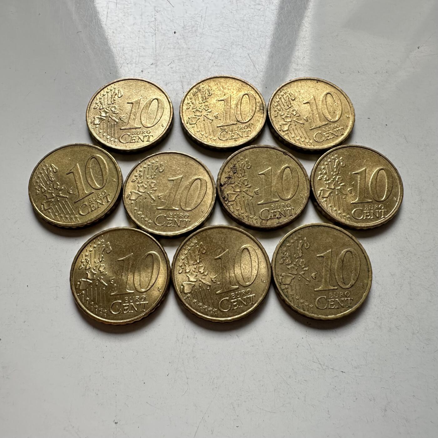 🌹外币初藏🌹🐯2026年第39场   每周二四六晚8️⃣点 苏联泰国纪念币世界钱币 德国 10欧分 10枚组