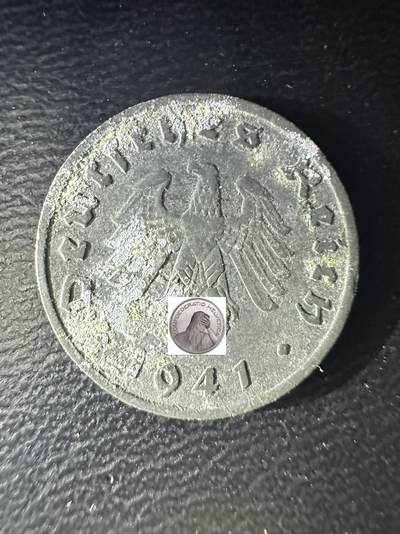 丙午马年四月第二场 。本期更新各类稀有品种 - 德三1941年1芬尼。品相如图。属于二战时期。需要原图请联系本店。（不设起拍放漏）