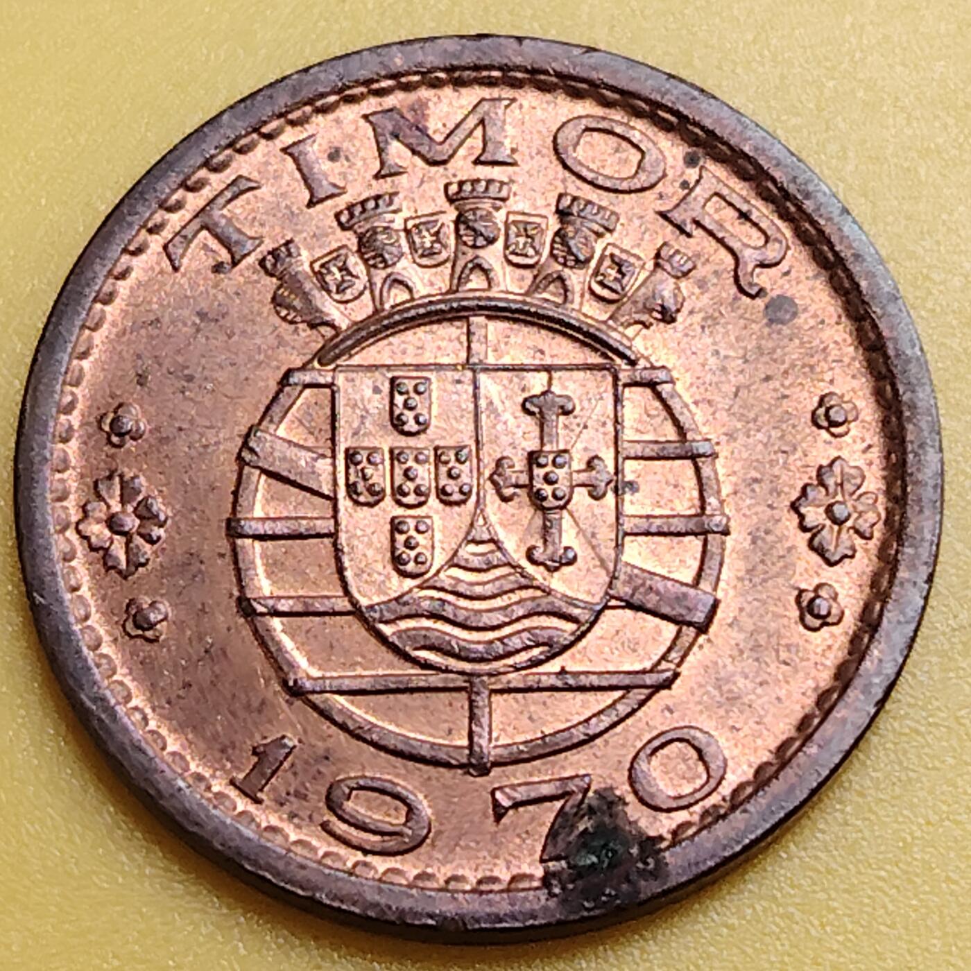 布加迪🐬～世界钱币(上海)🌾第 288 期 /  各国套币和散币 葡属帝汶 1970年 50分