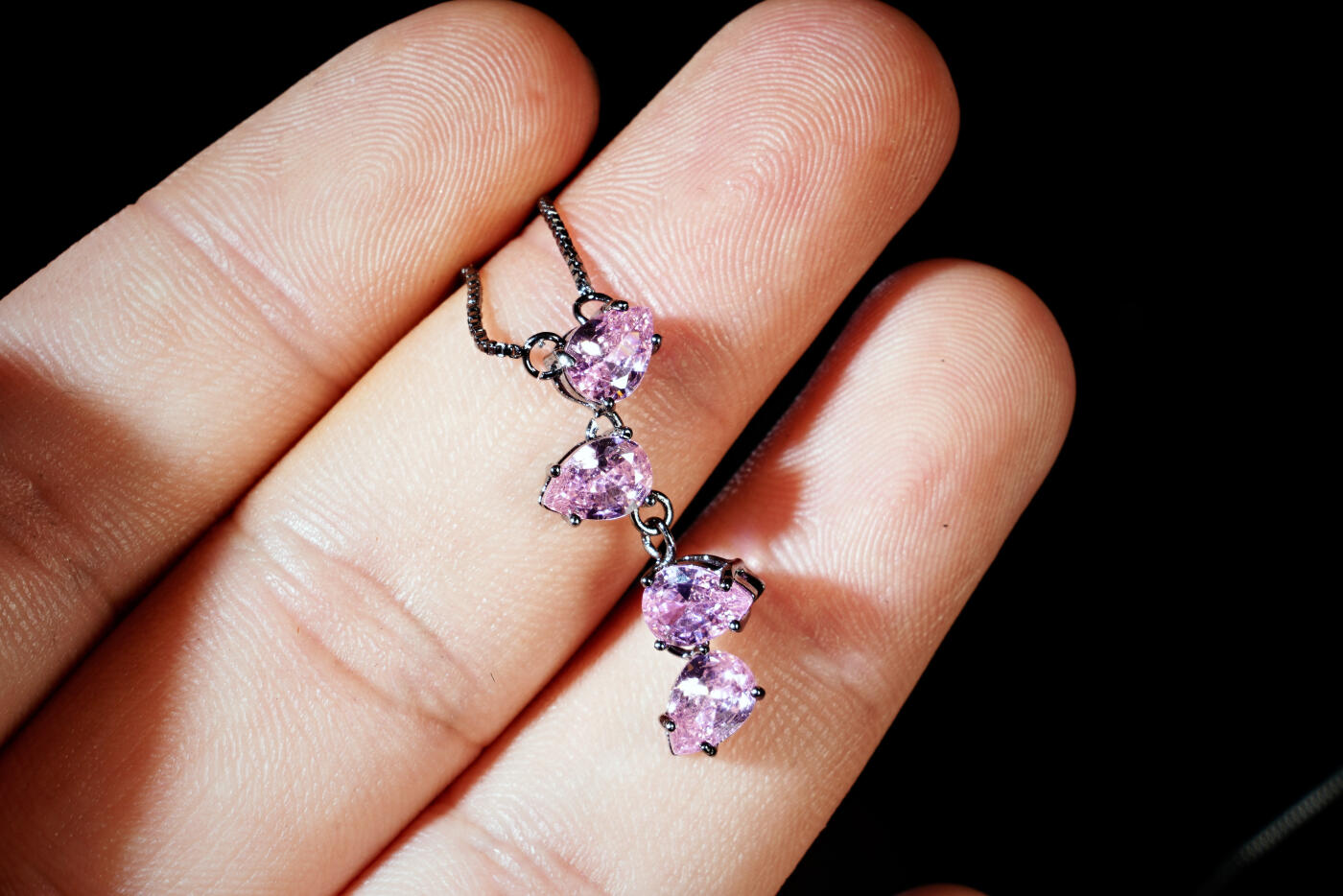 上海都达杂项专场六十九【全场包邮】 粉水晶蛋面项链96-207