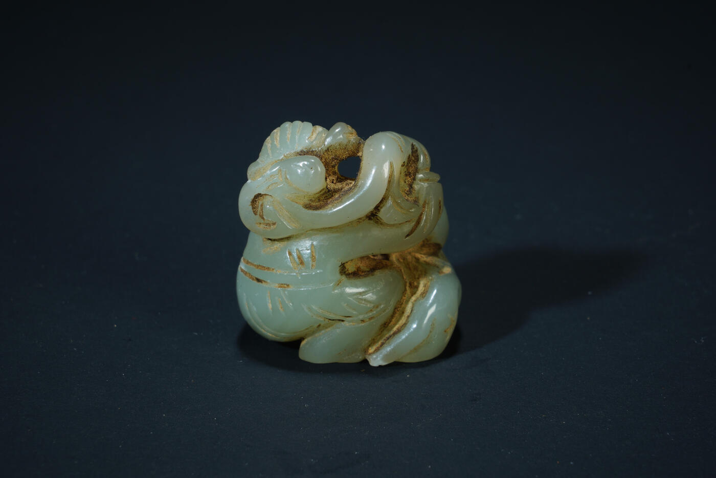 上海都达杂项专场六十九【全场包邮】 和田玉雕小童子摆件（顶部有磕碰）96-185