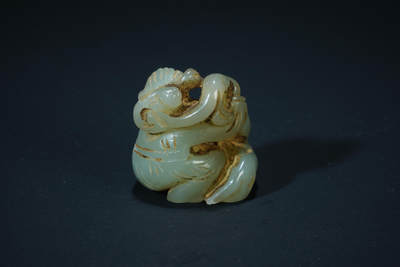 上海都达杂项专场102【全场包邮】  和田玉雕小童子摆件（顶部有磕碰）96-185