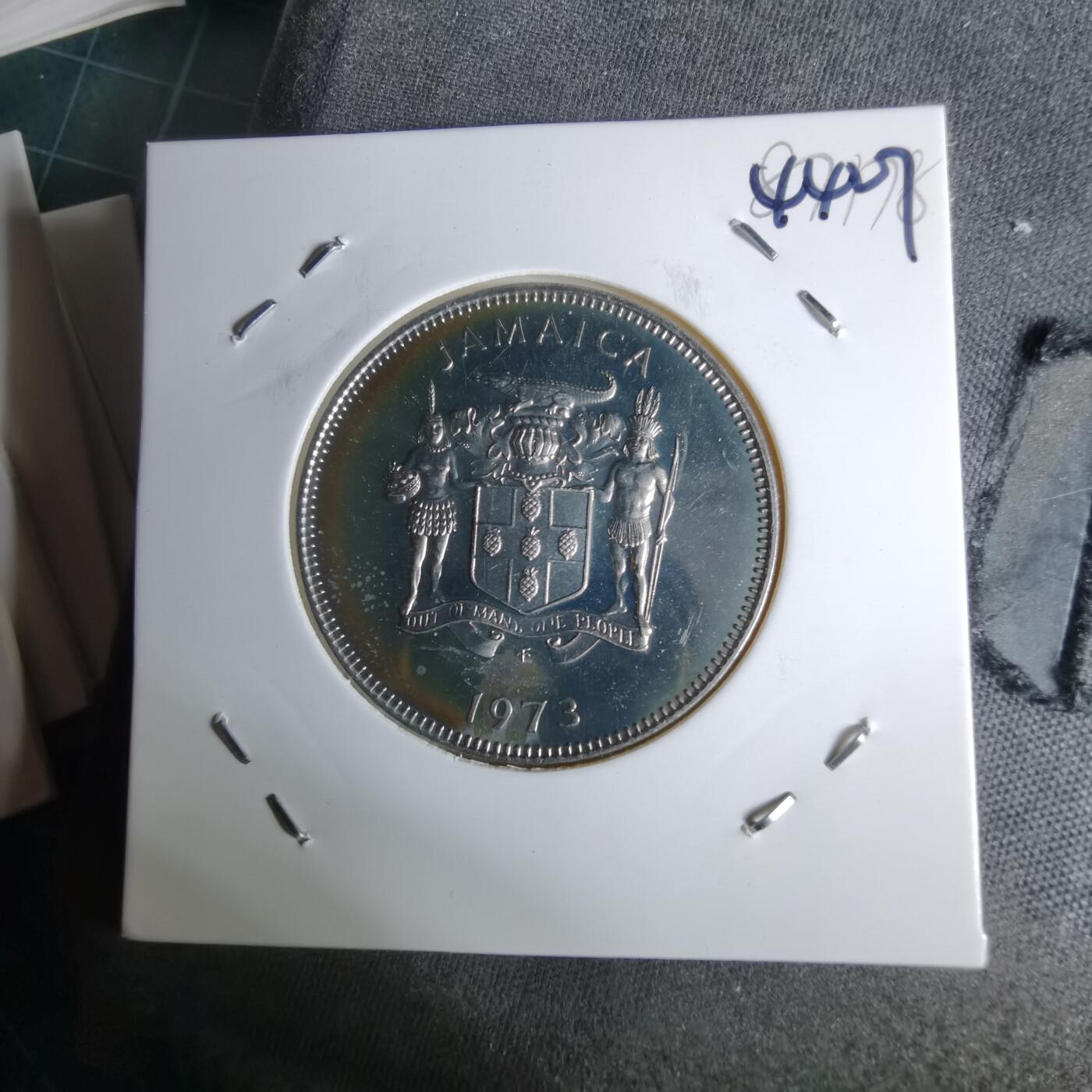 沼泽如烟--第1044场 牙买加1973年20分精制币