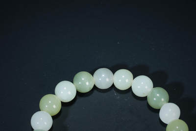 上海都达杂项专场102【全场包邮】  天然和田玉1.0圆珠手串 附鉴定证书96-54