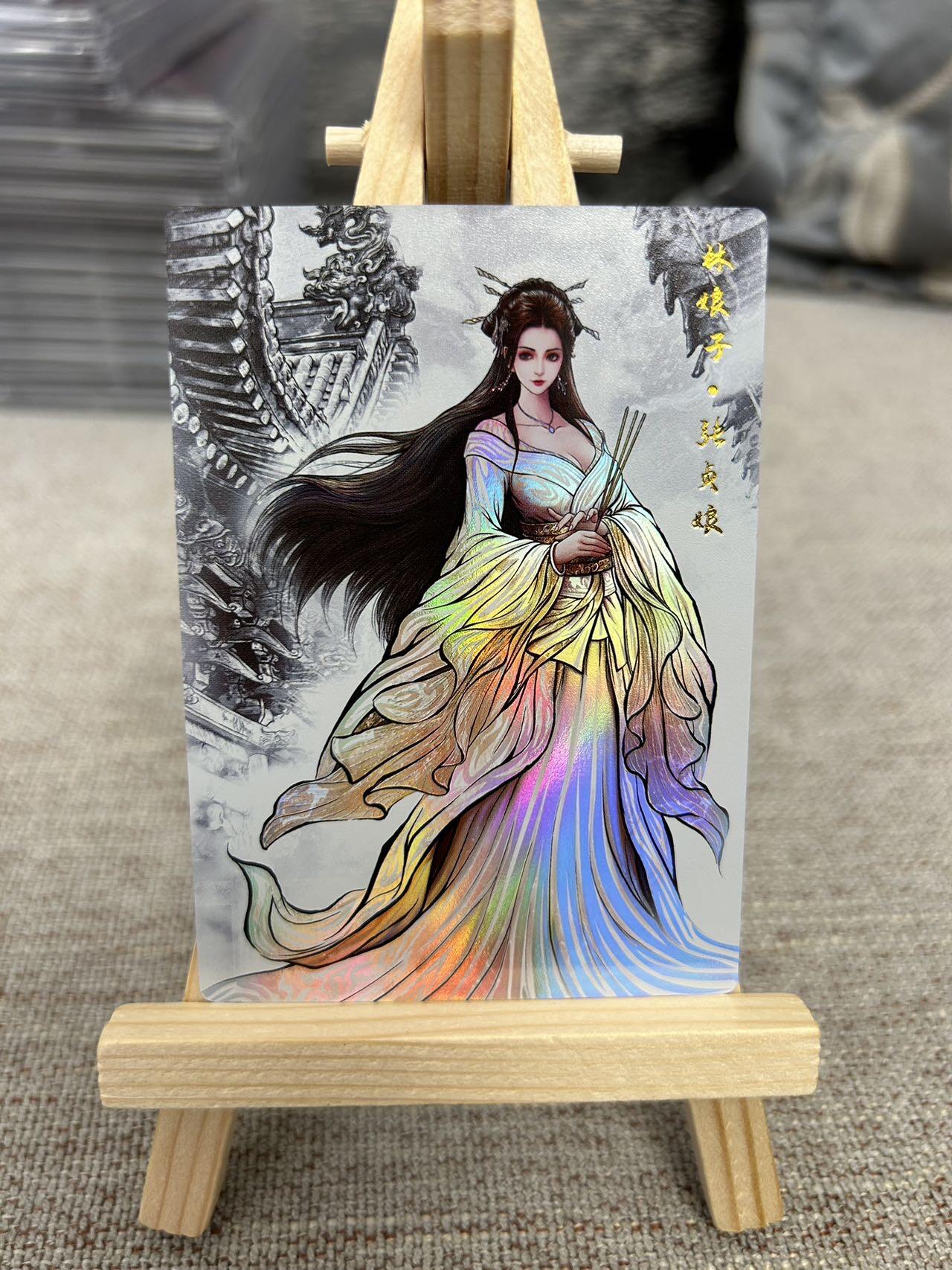 喜灰玩卡拍卖第七期，接拍品0佣金，欢迎送拍，释放现金流，让自己有资金可以购买更多喜欢的卡牌，让别的卡友能淘到更多心仪的卡牌 卡德曼 张建东水浒第二弹 特卡彩闪一套12张 扈三娘、张贞娘、阎婆惜、仇琼英（原色、水墨、线稿）