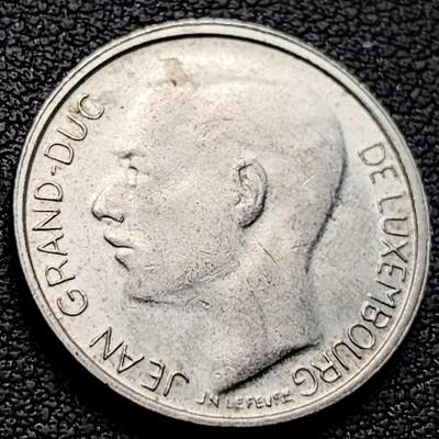 泉币菌-第222场-拍品多 请提前出价 - 原光 卢森堡大公国1法郎硬币 21mm