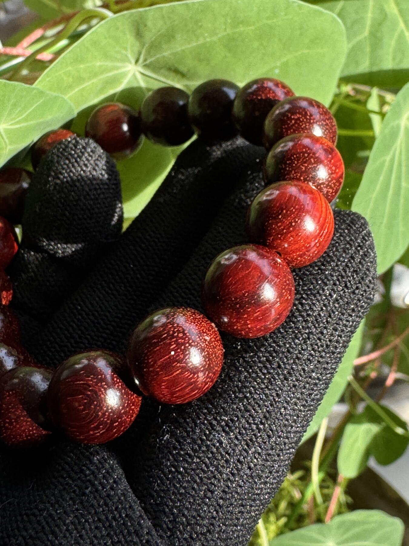 零元拍：印度小叶紫檀 1.2满金星手串，妥妥的高油高密，檀香宜人