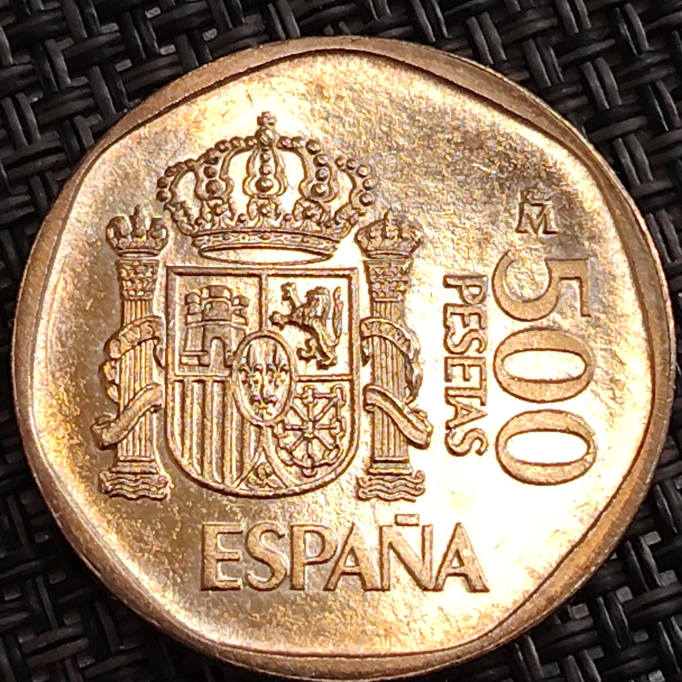 布加迪🐬～世界钱币(上海)🌾第 288 期 /  各国套币和散币 西班牙🇪🇸 1988年 500比赛塔 原光好品少见