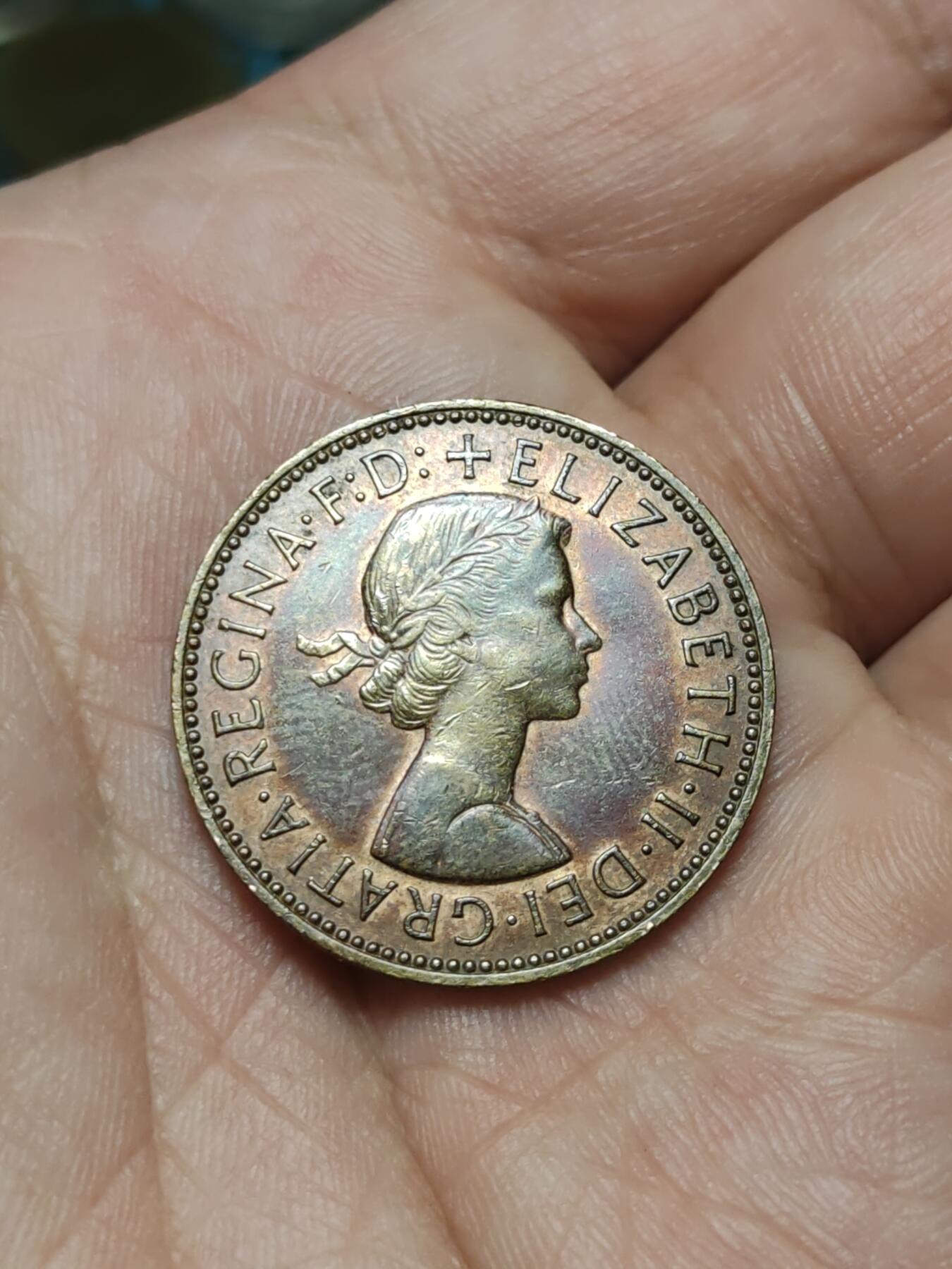 2026年第四十二场(总第二百一十一场）外国好品散币场(佣金3%) 英国🇬🇧1967年1/2便士(伊丽莎白二世青年桂冠第二版，普制币关门年)