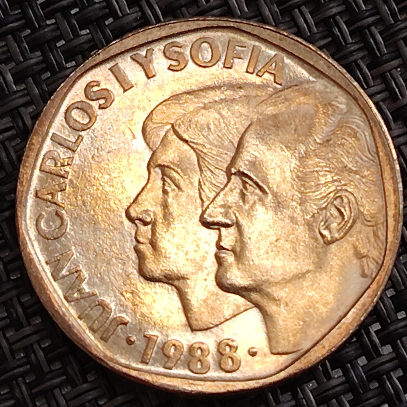 布加迪🐬～世界钱币(上海)🌾第 288 期 /  各国套币和散币 西班牙🇪🇸 1988年 500比赛塔 原光好品少见