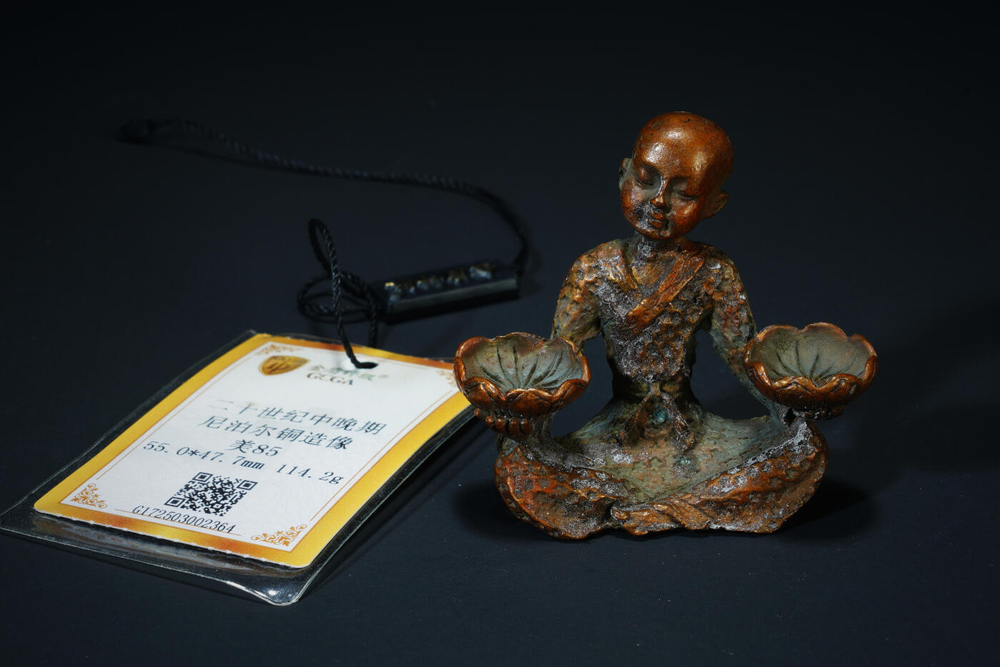 上海都达杂项专场六十九【全场包邮】 尼泊尔铜佛香插造像96-22