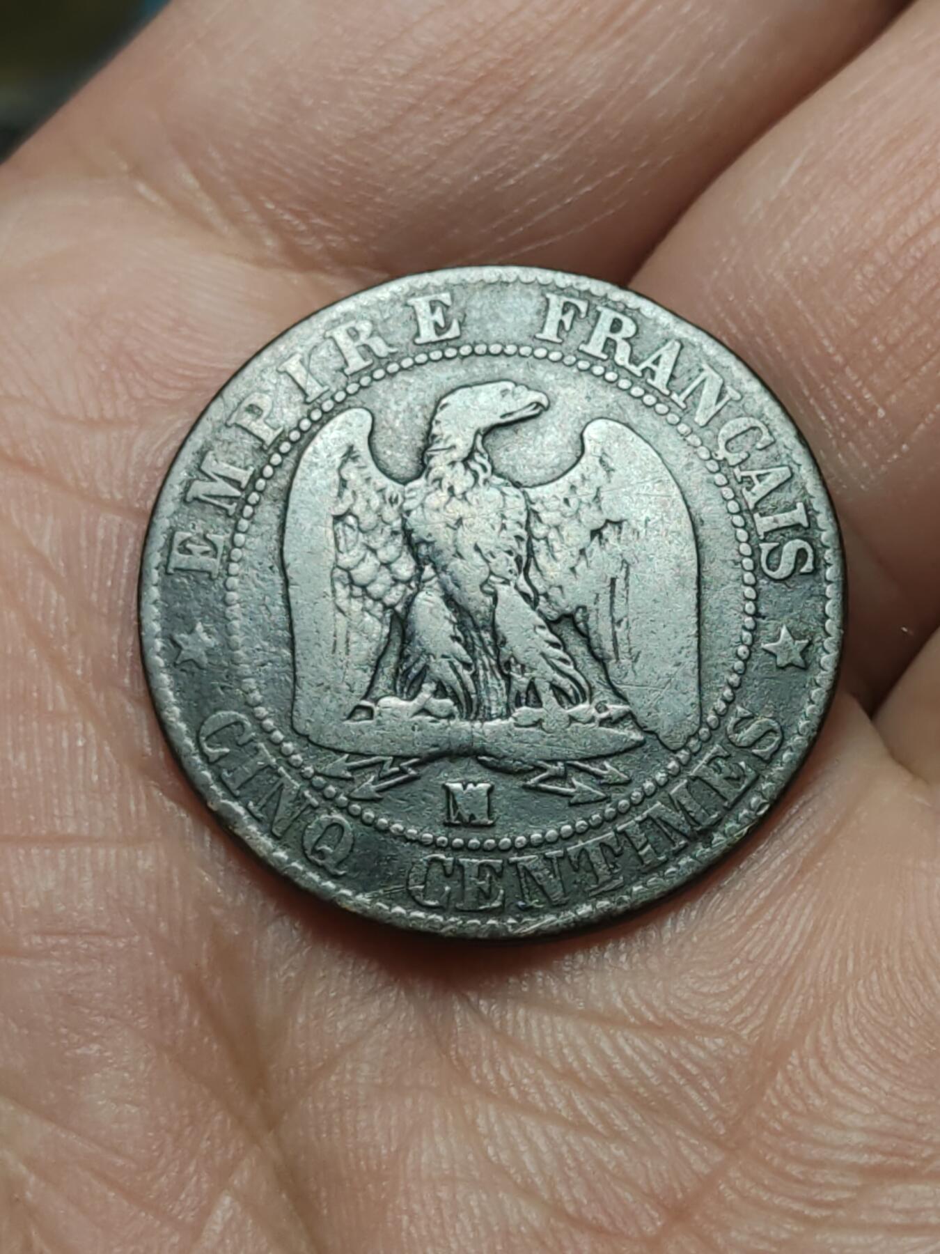 2026年第四十二场(总第二百一十一场）外国好品散币场(佣金3%) 法兰西第二帝国1856年5生丁(拿破仑三世第一版，MA标马赛造)