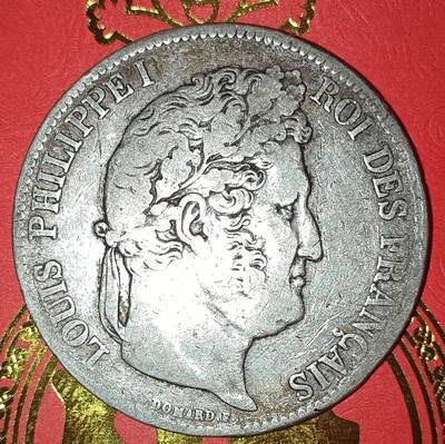 法兰西王国路易菲利普一世5法郎银币 - 1836年法兰西王国路易菲利普一世5法郎银币24.98克