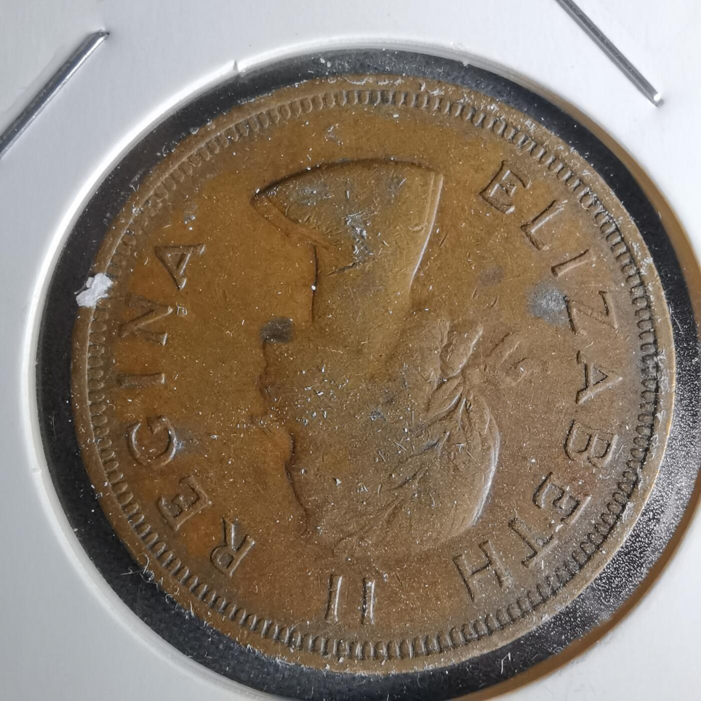 沼泽如烟--第1044场 南非1956年1便士