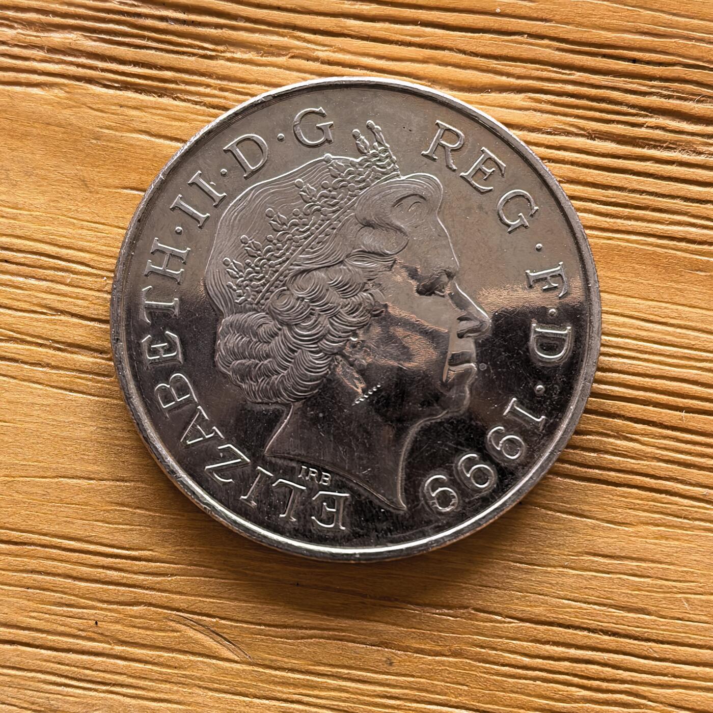 道一币馆币章第一百七十三场 英国1999年戴安娜王妃逝世2周年5镑克朗型纪念币