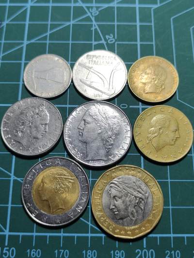 2026年第四十二场(总第二百一十一场）外国好品散币场(佣金3%) - 意大利🇮🇹5里拉–1000里拉八枚套币