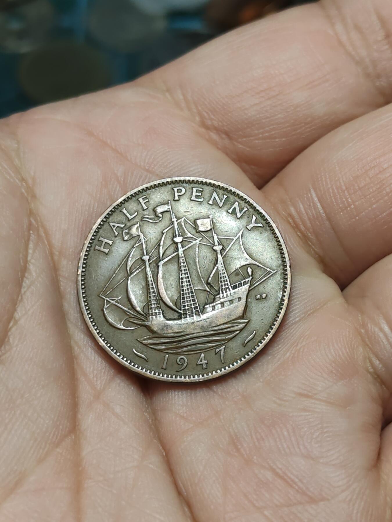 2026年第四十二场(总第二百一十一场）外国好品散币场(佣金3%) 英国🇬🇧1947年1/2便士(乔治六世第一版)