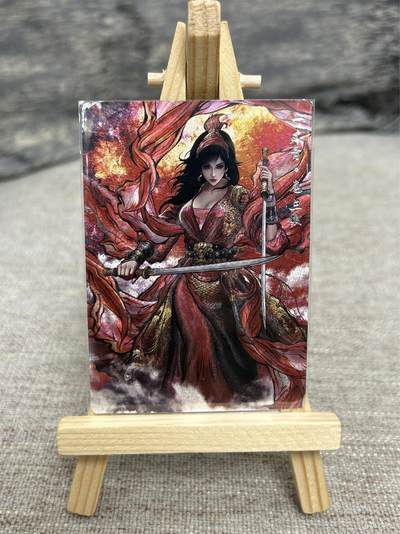 喜灰玩卡拍卖第七期，接拍品0佣金，欢迎送拍，释放现金流，让自己有资金可以购买更多喜欢的卡牌，让别的卡友能淘到更多心仪的卡牌 - 【限编033/099编】卡德曼 张建东水浒第二弹 折光粗闪特卡 扈三娘 限编033/099编