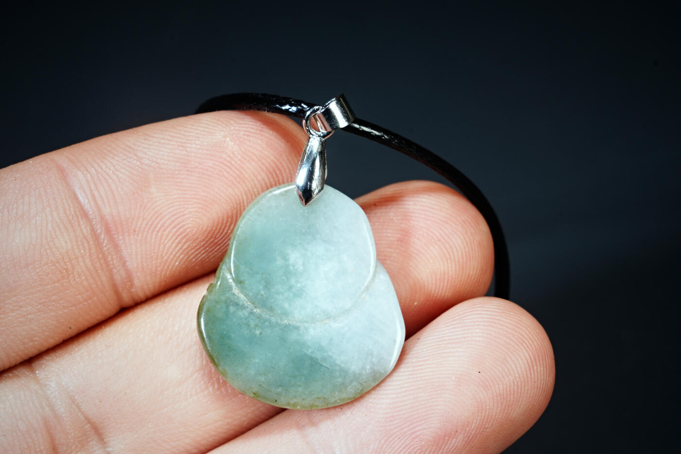 上海都达杂项专场六十九【全场包邮】 天然翡翠精雕《佛公》挂件96-193