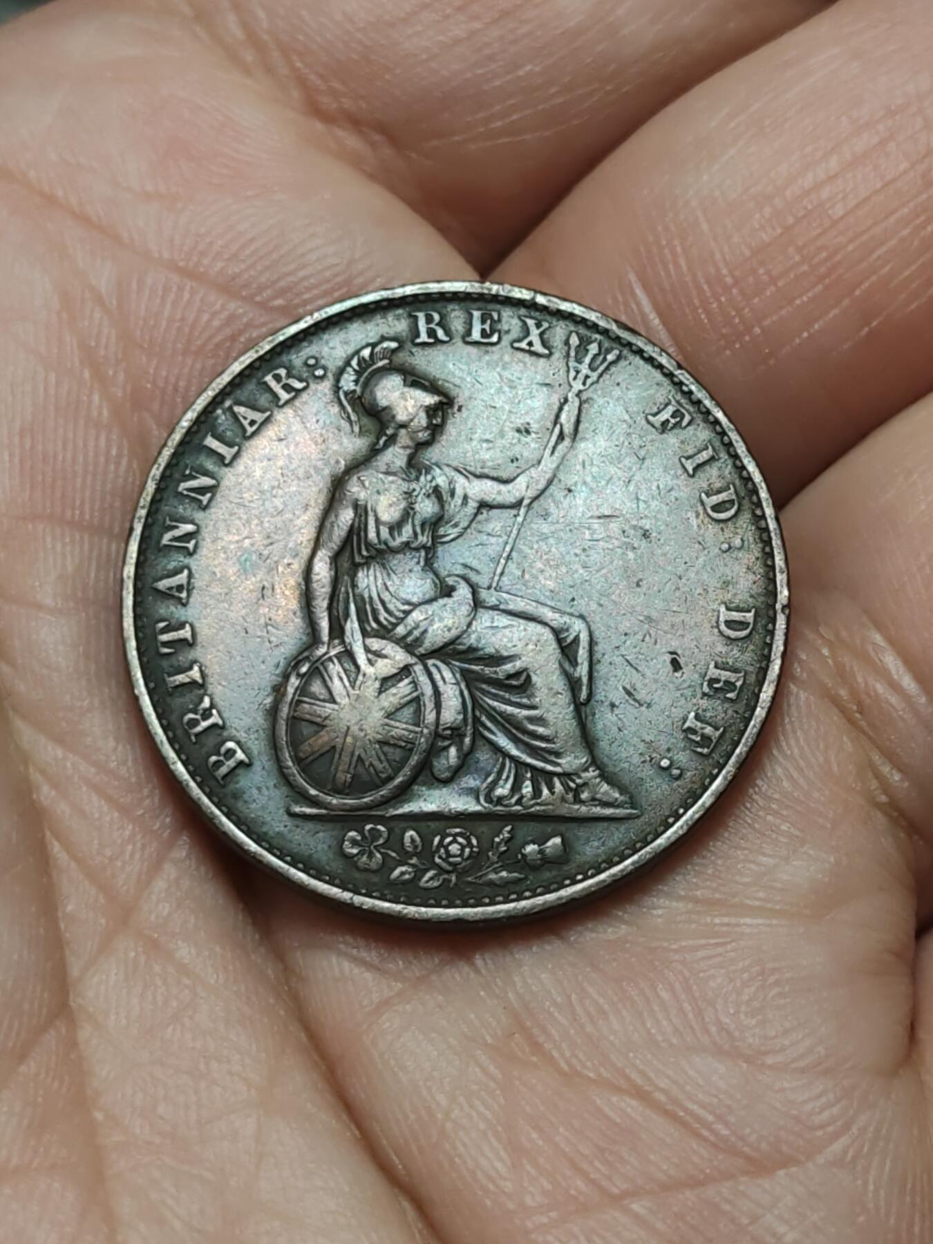 2026年第四十二场(总第二百一十一场）外国好品散币场(佣金3%) 少见流通好品–英国🇬🇧1834年1/2便士(威廉四世时期，仅发行3年)