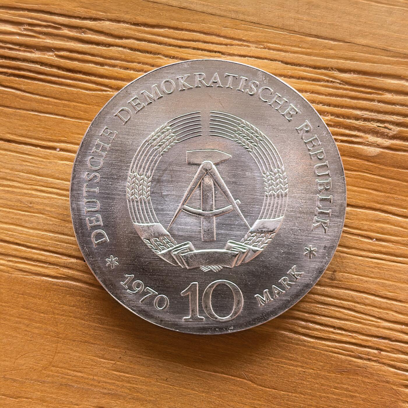 道一币馆币章第一百七十三场 民主德国1970年作曲家贝多芬诞辰200周年10马克银币  17g 625s