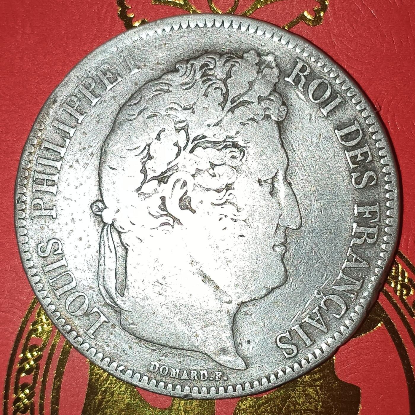 法兰西王国路易菲利普一世5法郎银币 1835年法兰西王国路易菲利普一世5法郎银币24.65克