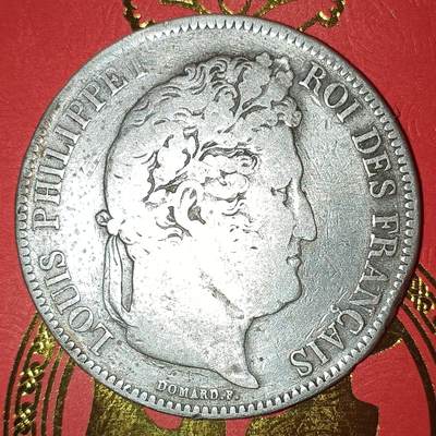 法兰西王国路易菲利普一世5法郎银币 - 1835年法兰西王国路易菲利普一世5法郎银币24.65克