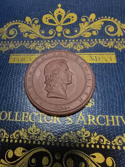 长老汇马年精选第十六场拍卖 - 德国席勒故居陶土币，21.4克，50MM