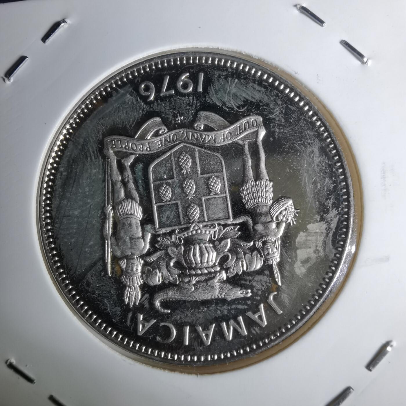 沼泽如烟--第1044场 牙买加1976年25分精制币