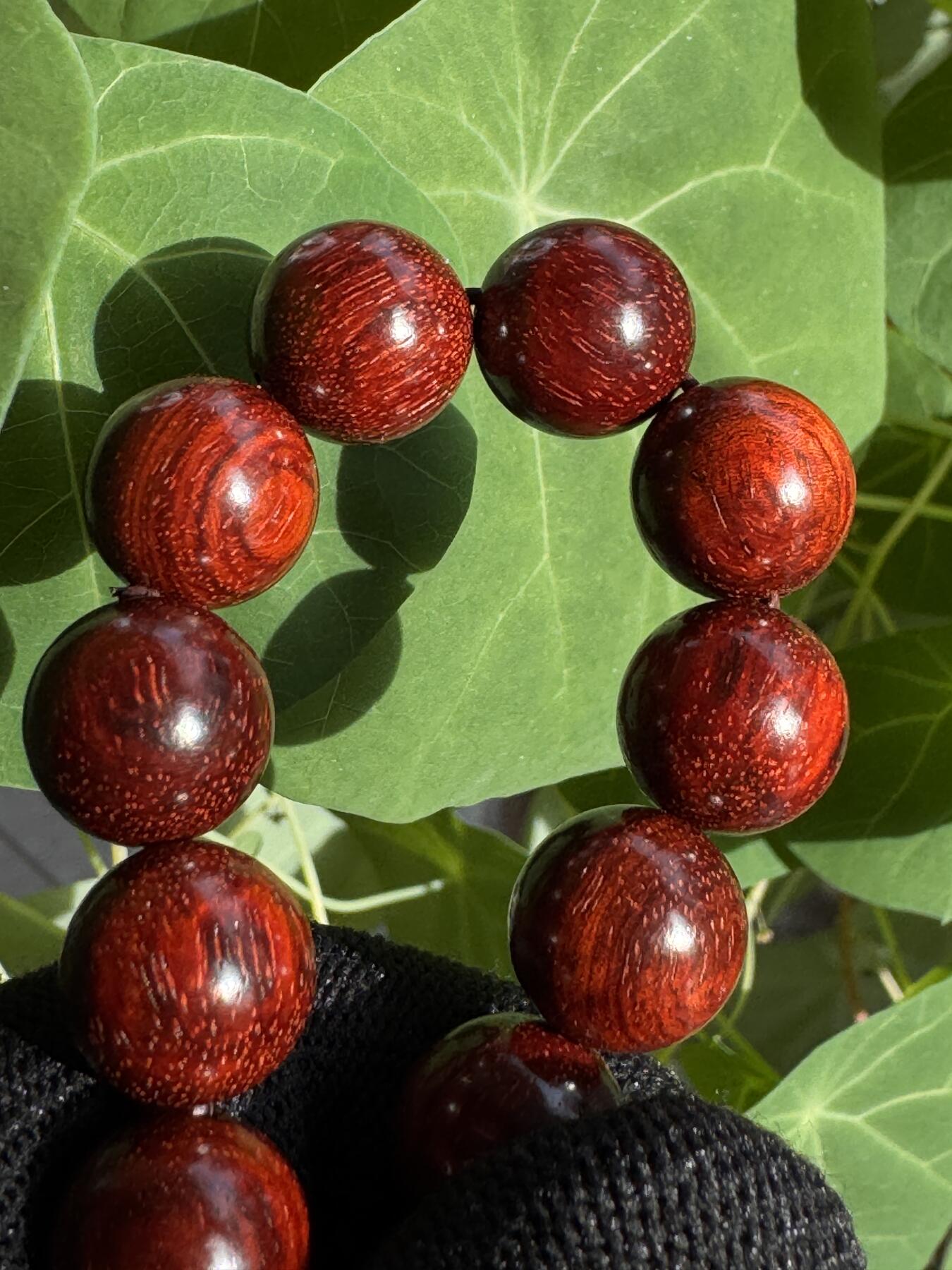 零元拍：印度小叶紫檀 1.2满金星手串，妥妥的高油高密，檀香宜人