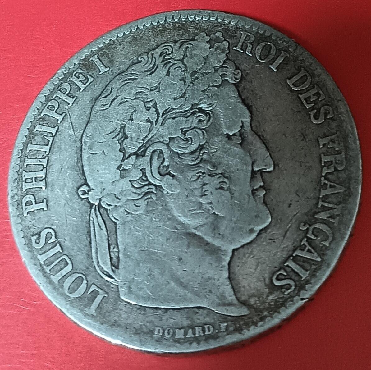 法兰西王国路易菲利普一世5法郎银币 1836年法兰西王国路易菲利普一世5法郎银币24.98克