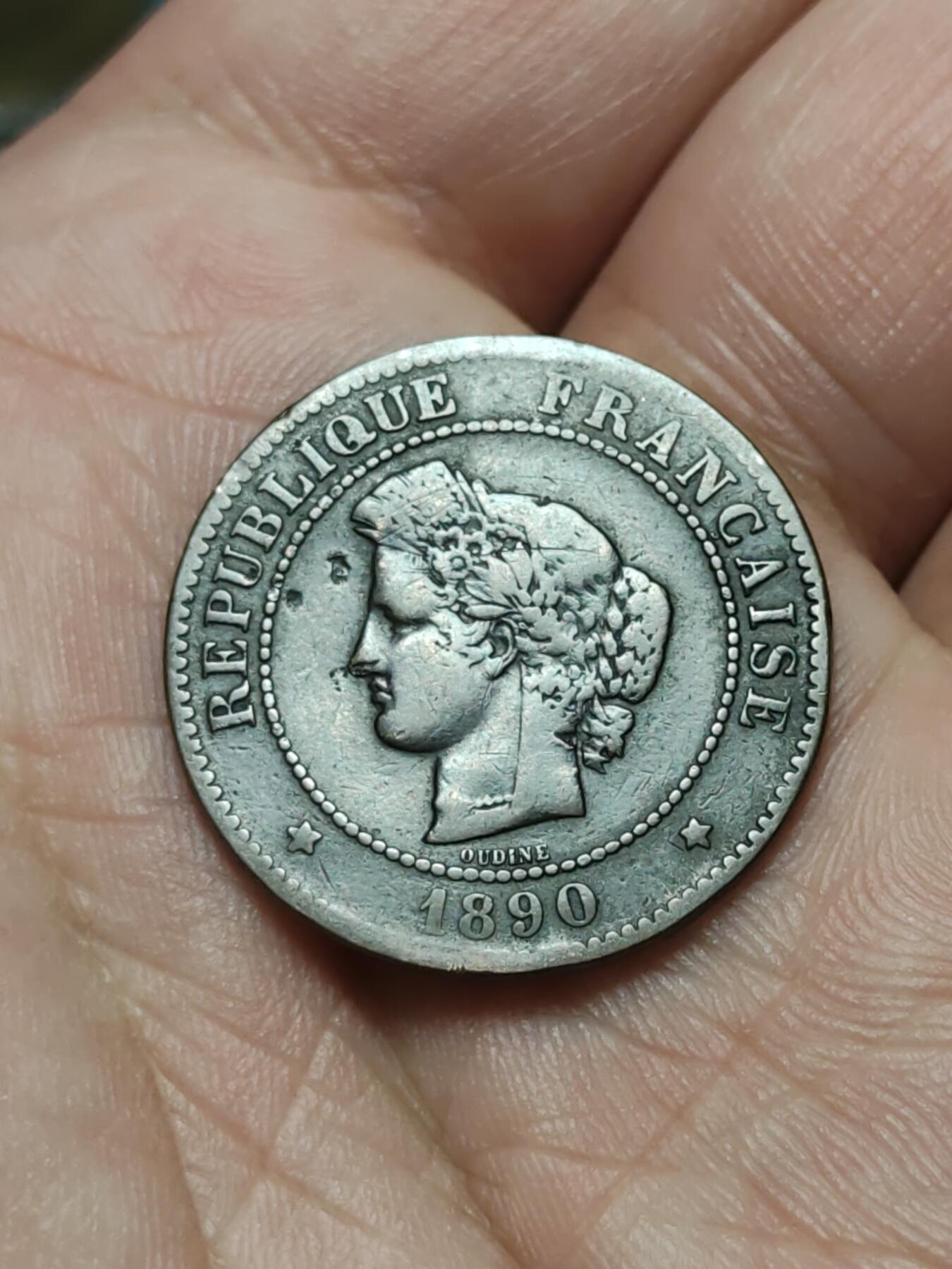 2026年第四十二场(总第二百一十一场）外国好品散币场(佣金3%) 微不平–法兰西第三共和国1890年5生丁(第一版，A标巴黎造)
