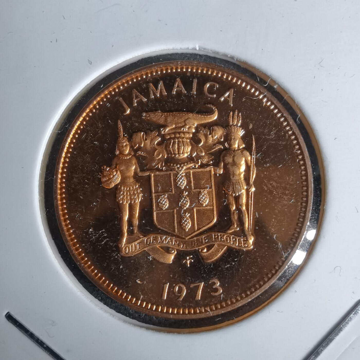 沼泽如烟--第1044场 牙买加1973年1分精制币