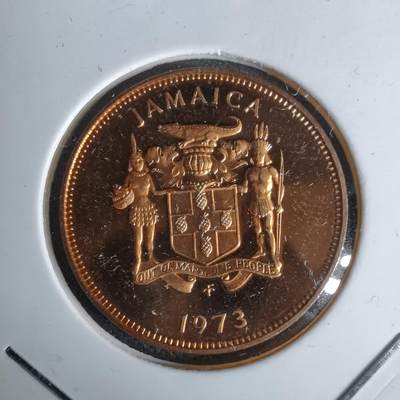 沼泽如烟--第1044场 - 牙买加1973年1分精制币