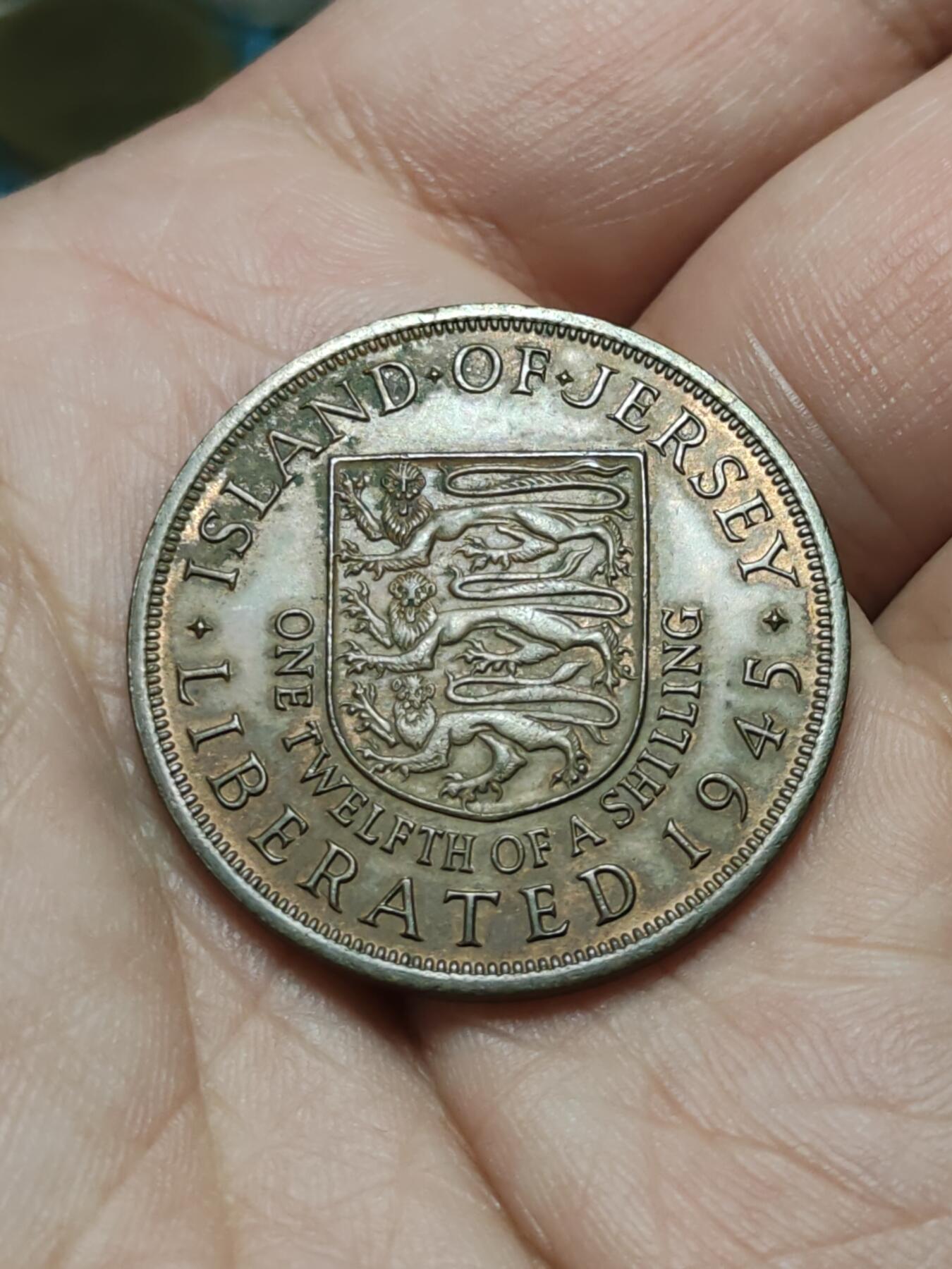 2026年第四十二场(总第二百一十一场）外国好品散币场(佣金3%) 英属泽西岛🇯🇪1945单年份1/12先令(二战胜利纪念币)