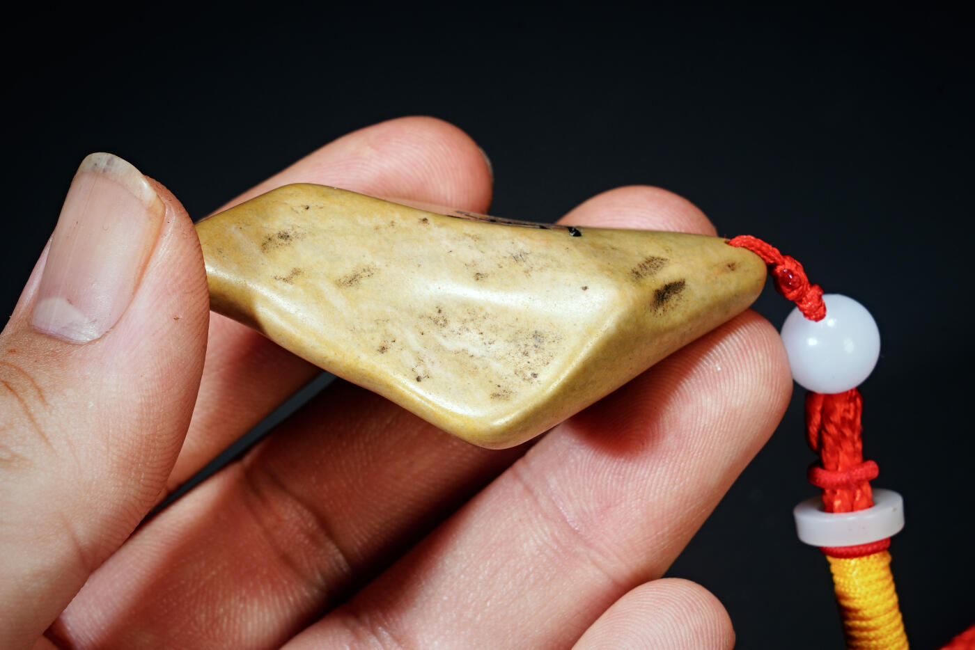 上海都达杂项专场六十九【全场包邮】 戈壁石刻福顺字手把件96-261