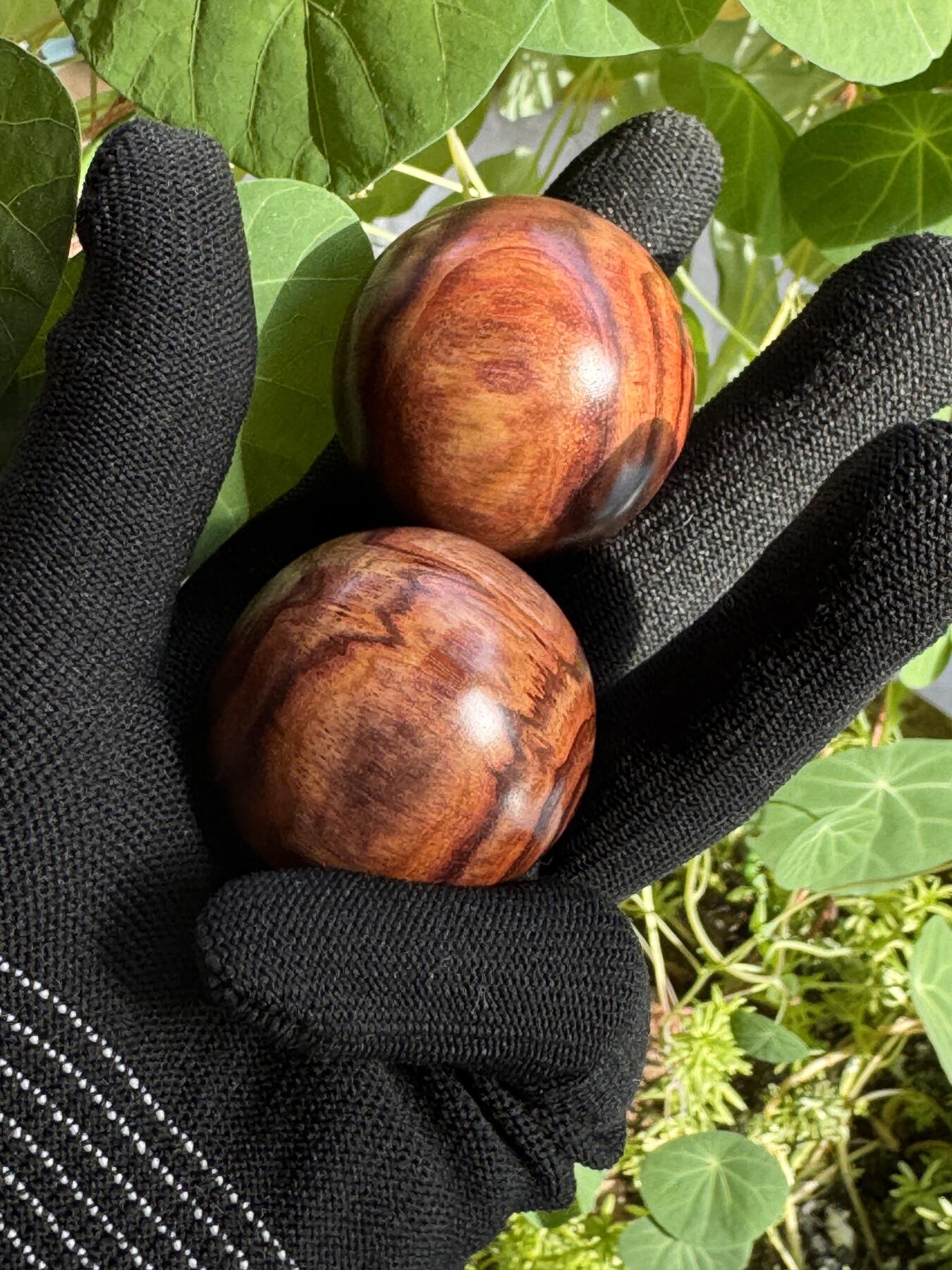 零元拍：海南黄花梨4.0大手球，满花鬼脸