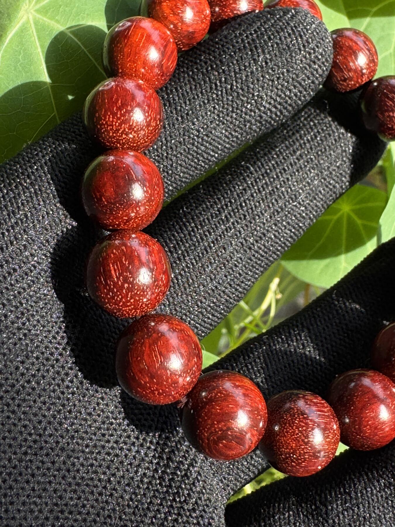 零元拍：印度小叶紫檀 1.2满金星手串，妥妥的高油高密，檀香宜人