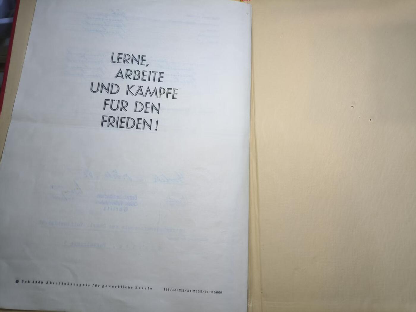 云宸嘉赏-勋臻佳藏四月精品甄选场次（低佣 一元一手） 民主德国中等职业学校毕业证书--授予玛格达・施耐德 全课程GUT（优秀）