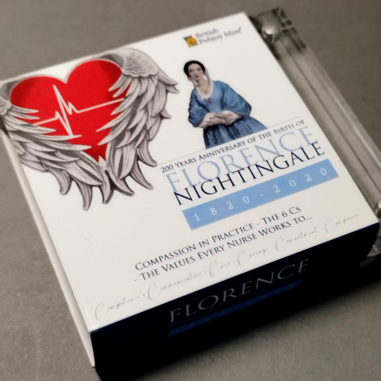 长老汇马年精选第十六场拍卖 珍惜！南乔治亚岛和南桑威奇群岛2020年弗洛伦斯·南丁格尔诞辰200周年2镑精制纪念银币  纯银，盒证一体    发行量仅仅475枚，市面不可见