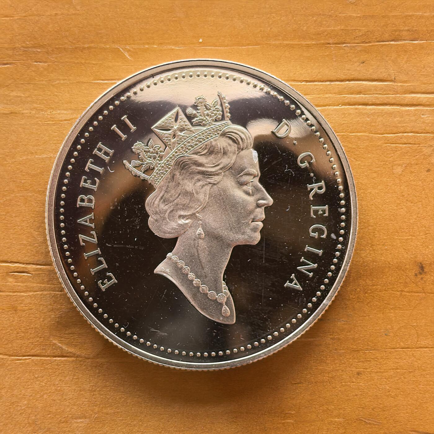 道一币馆币章第一百七十三场 加拿大1993年斯坦利杯100周年纪念1元精制银币  25.17g 925s